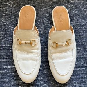 GUCCI Princetown Leather Slipper - White